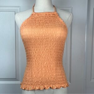 Old Navy Orange Smocked Camisole Top